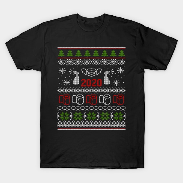 Ugly Christmas Sweater 2020 Toilet Paper Pandemic Funny Xmas Gifts Shirt T-Shirt by Bruna Clothing